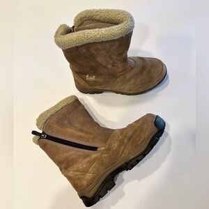 Sorel Waterfall Winter Snow Boots Tan Suede‎ Thinsulate Women Sz 8.5 Preowned